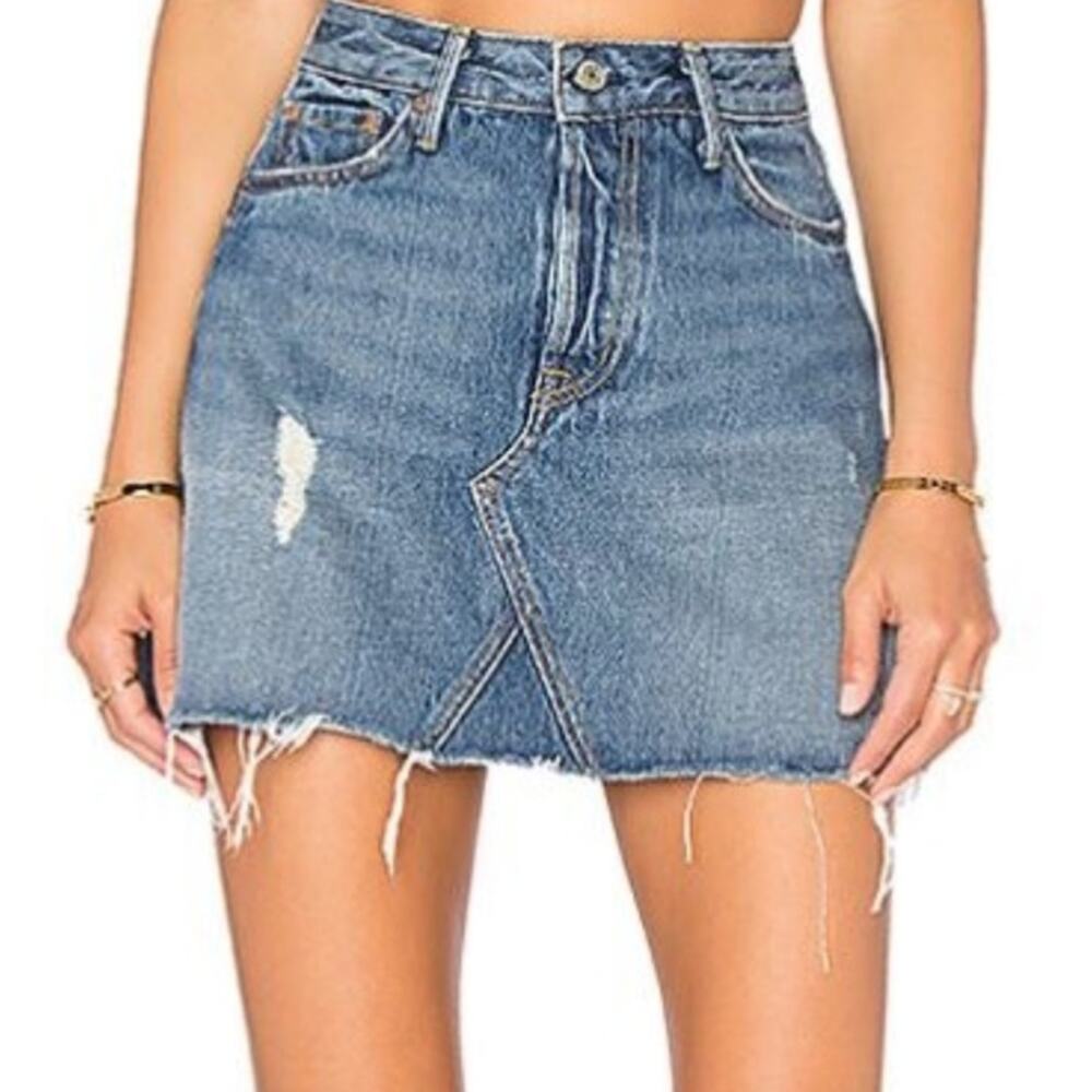 GRLFRND Eva Jean Skirt in Walk This Way Size 27